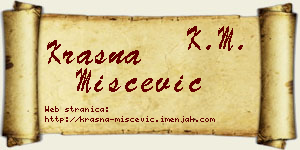 Krasna Miščević vizit kartica
